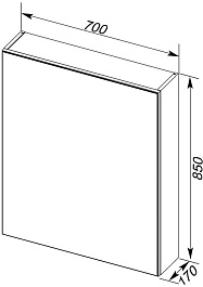 Aquanet Мебель для ванной Алвита New 70 2 ящика подвесная антрацит матовая – фотография-15